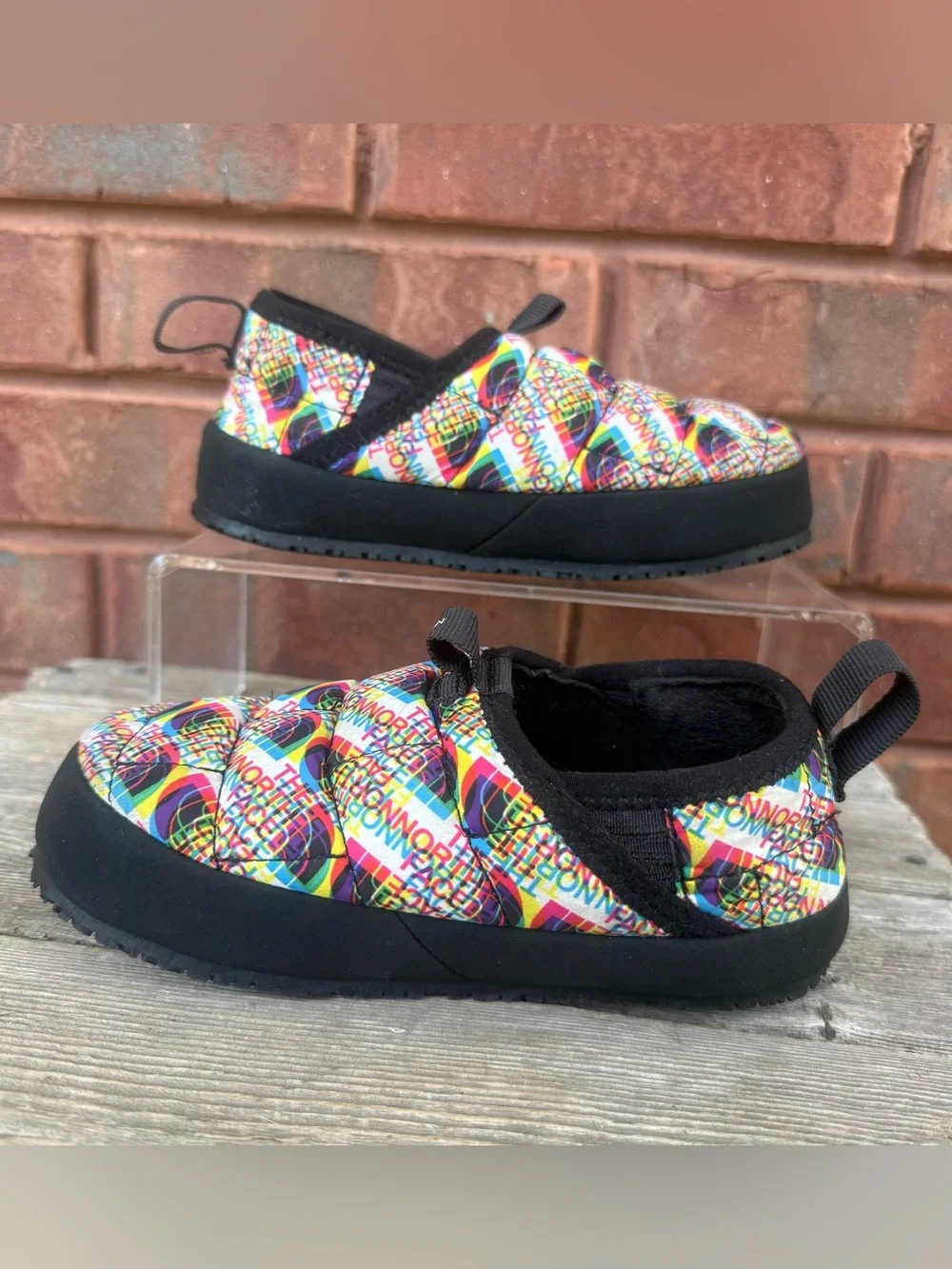 North Face Little Kids SZ 12 Thermoball Traction Mule ll Slippers Shoes Print